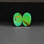 Mohave Mojave turquoise composite pair 17x11x3mm 8.5ct oval cabochon Kingman - photo 3