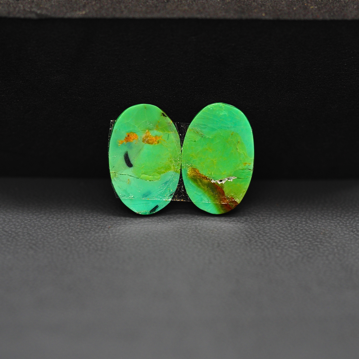 Mohave Mojave turquoise composite pair 17x11x3mm 8.5ct oval cabochon Kingman - photo 3