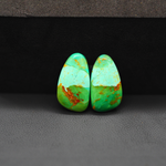 Mohave Mojave turquoise composite pair 18x10x3mm 9.5ct freeform cabochon Kingman - photo 2