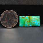 Mohave Mojave turquoise composite pair 14x14x3mm 12ct square cabochon Kingman - photo 1