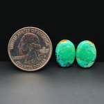Mohave Mojave turquoise composite pair 15x11x3mm 8.5ct oval cabochon Kingman - photo 1