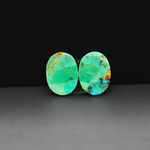 Mohave Mojave turquoise composite pair 15x11x3mm 8.5ct oval cabochon Kingman - photo 3