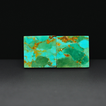 Mohave Mojave turquoise composite pair 17x17x3mm 20.5ct square cabochon Kingman - photo 3