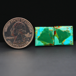 Mohave Mojave turquoise composite pair 15x15x3mm 15ct square cabochon Kingman - photo 1