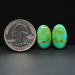 Mohave Mojave turquoise composite pair 18x11x3mm 10ct oval cabochon Kingman - photo 1