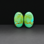 Mohave Mojave turquoise composite pair 18x11x3mm 10ct oval cabochon Kingman - photo 2