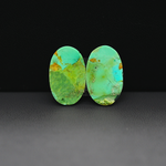 Mohave Mojave turquoise composite pair 18x11x3mm 10ct oval cabochon Kingman - photo 3