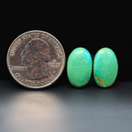 Mohave Mojave turquoise composite pair 16x10x3mm 8ct oval cabochon Kingman - photo 1