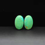 Mohave Mojave turquoise composite pair 16x10x3mm 8ct oval cabochon Kingman - photo 2