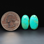 Mohave Mojave turquoise composite pair 18x11x3mm 9ct oval cabochon Kingman - photo 1