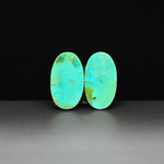 Mohave Mojave turquoise composite pair 18x11x3mm 9ct oval cabochon Kingman - photo 3