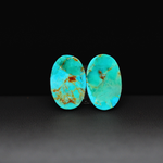 Mohave Mojave turquoise composite pair 17x11x3mm 9.5ct oval cabochon Kingman - photo 3