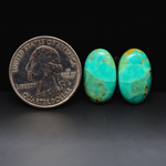 Mohave Mojave turquoise composite pair 18x11x3mm 10.5ct oval cabochon Kingman - photo 1