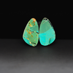 Mohave Mojave turquoise composite pair 20x12x3mm 11.5ct freeform cabochon Kingman - photo 3
