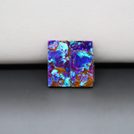 Stabilized Purple Mohave (Mojave) Turquoise baguette cabochon pair 19x9x3mm 15ct - purple with blue Kingman turquoise nuggets - photo 3 - Pedra Gems.