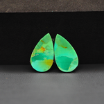 Mohave Mojave turquoise composite pair 19x11x3mm 7.5ct pear cabochon Kingman - photo 3