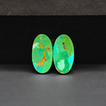 Mohave Mojave turquoise composite pair 21x11x3mm 7.5ct oval cabochon Kingman - photo 3