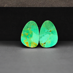 Mohave Mojave turquoise composite pair 20x10x3mm 12.5ct freeform cabochon Kingman - photo 3