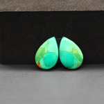 Mohave Mojave turquoise composite pair 15x11x3mm 9.5ct pear cabochon Kingman - photo 4