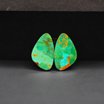 Mohave Mojave turquoise composite pair 18x12x4mm 12ct freeform cabochon Kingman - photo 3