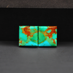 Mohave Mojave turquoise composite pair 20x14x4mm 17ct square cabochon Kingman - photo 2