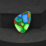Natural Peacock Dahlia Freeform Cabochon 23x12mm 15.5ct - Peacock Blue-Green Composite - Pedra Gems