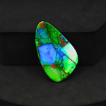 Natural Peacock Dahlia Freeform Cabochon 27x17mm 19.5ct - Peacock Blue-Green Composite - Pedra Gems