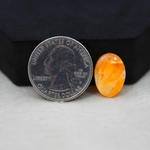 Natural Orange Calcite Oval Cabochon 16x12mm 7.5ct - warm honey-orange - Pedra Gems.