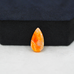 Natural Orange Calcite Pear Cabochon 16x9mm 4ct - warm honey-orange - Pedra Gems.