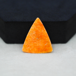 Natural Orange Calcite Trillion Cabochon 26x23mm 15.5ct - warm honey-orange - Pedra Gems.