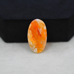 Natural Orange Calcite Oval Cabochon 23x13mm 15ct - warm honey-orange - Pedra Gems.