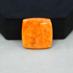 Natural Orange Calcite Square Cabochon 23x23mm 26ct - warm honey-orange - Pedra Gems.