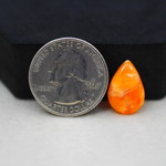 Natural Orange Calcite Pear Cabochon 16x11mm 5ct - warm honey-orange - Pedra Gems.
