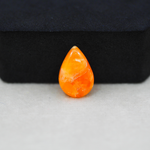 Natural Orange Calcite Pear Cabochon 16x11mm 5ct - warm honey-orange - Pedra Gems.