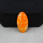 Natural Orange Calcite Oval Cabochon 25x13mm 15ct - warm honey-orange - Pedra Gems.