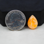 Natural Orange Calcite Pear Cabochon 16x12mm 6ct - warm honey-orange - Pedra Gems.