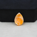 Natural Orange Calcite Pear Cabochon 16x12mm 6ct - warm honey-orange - Pedra Gems.