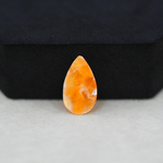 Natural Orange Calcite Pear Cabochon 18x10mm 5ct - warm honey-orange - Pedra Gems.