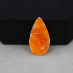 Natural Orange Calcite Pear Cabochon 26x14mm 14.5ct - warm honey-orange - Pedra Gems.