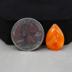 Natural Orange Calcite Pear Cabochon 19x13mm 8ct - warm honey-orange - Pedra Gems.