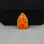 Natural Orange Calcite Pear Cabochon 19x13mm 8ct - warm honey-orange - Pedra Gems.