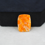 Natural Orange Calcite Square Cabochon 19x15mm 12.5ct - warm honey-orange - Pedra Gems.
