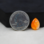 Natural Orange Calcite Pear Cabochon 14x10mm 5.5ct - warm honey-orange - Pedra Gems.