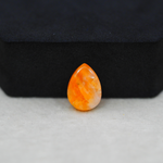 Natural Orange Calcite Pear Cabochon 14x10mm 5.5ct - warm honey-orange - Pedra Gems.