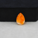Natural Orange Calcite Pear Cabochon 14x10mm 5.5ct - warm honey-orange - Pedra Gems.