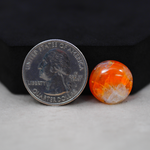 Natural Orange Calcite Round Cabochon 16x16mm 9ct - warm honey-orange - Pedra Gems.