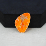 Natural Orange Calcite Freeform Cabochon 26x17mm 13ct - warm honey-orange - Pedra Gems.