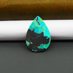Mohave Turquoise & White Buffalo Pear Cabochon 26x17mm 13ct - Green and Blue with Golden Matrix - Pedra Gems