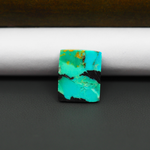 Natural Mohave Turquoise & White Buffalo Cushion Cabochon 15x12mm 6ct - Blue and Green - Pedra Gems