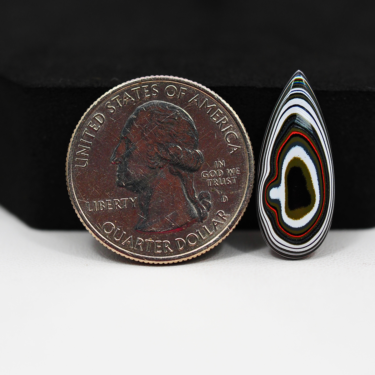 Fordite Agate Cabochon 23x9mm 2ct Pear